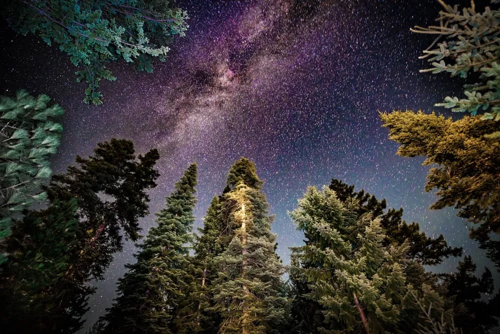 Milky Way over the forests near Ashland Oregon